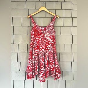 Free People Red and White Slip Mini Dress, size xs